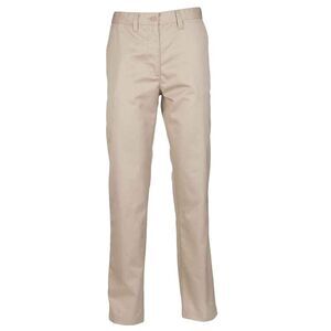 Henbury Womens/Ladies Flat Fronted Pants / Stone